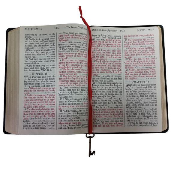 Skeleton Key Necklace Men Women Religious Jewelry Brown Faux Leather Cord #1 - Picture 14 of 14